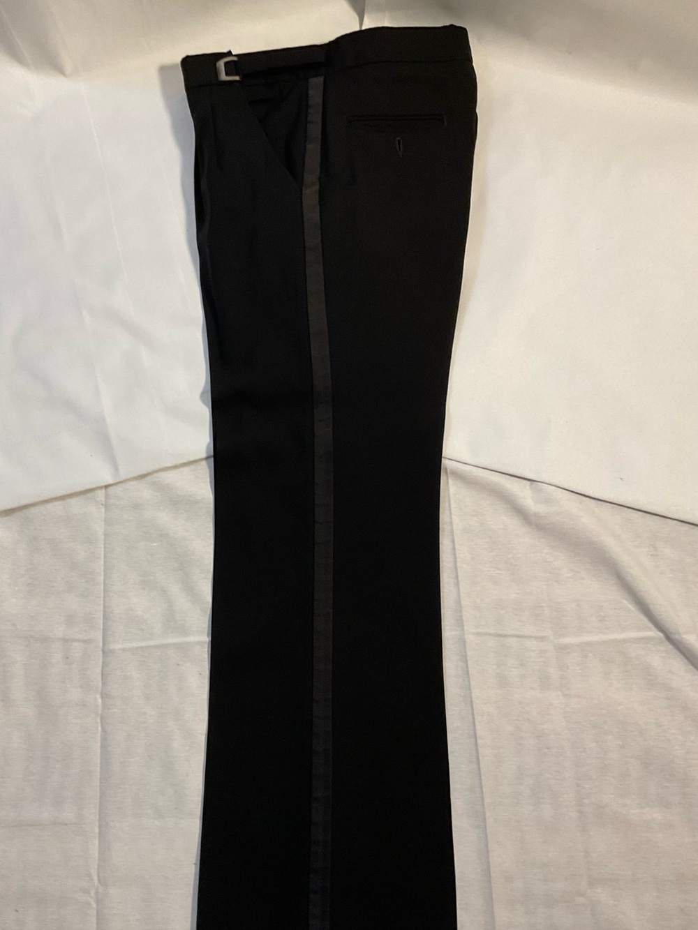 Men's Black Dress Tuxedo Pants - Classic Formal Trousers 28R